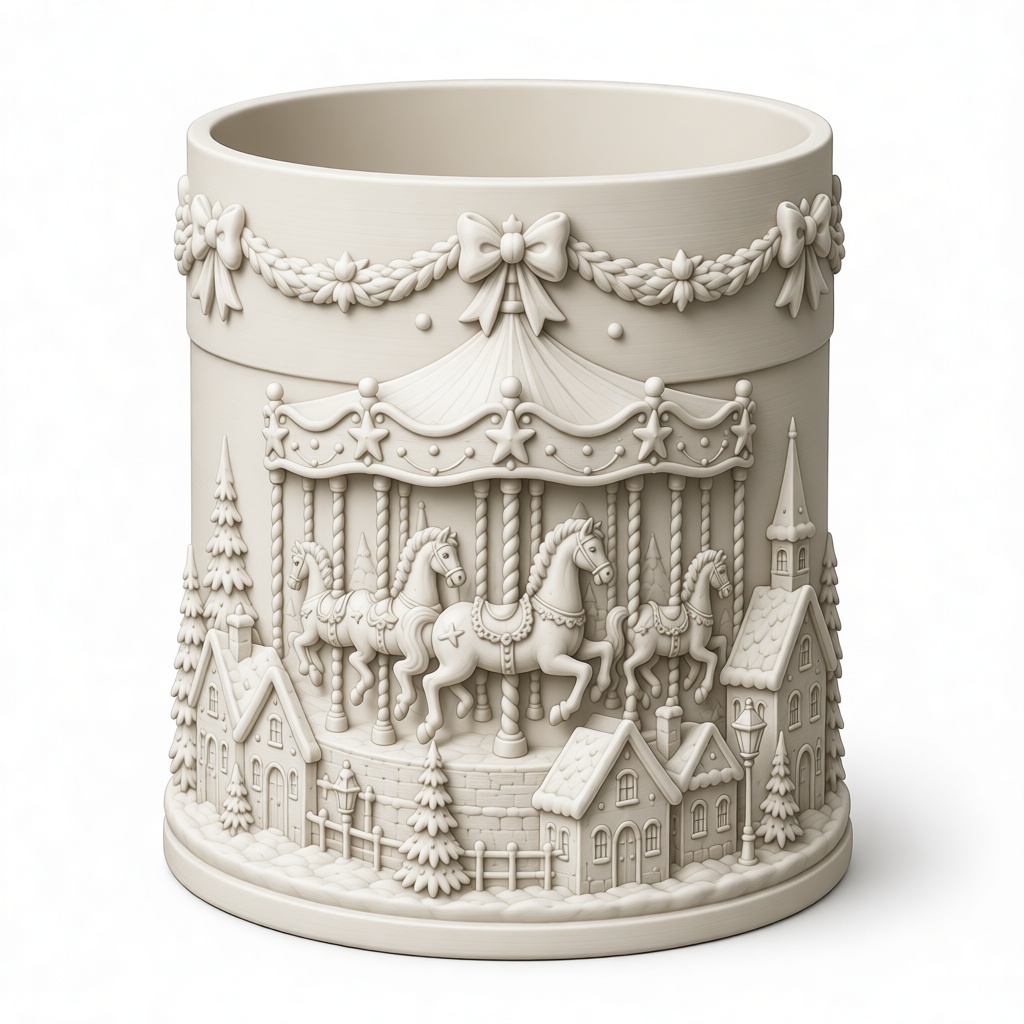 Victorian Carousel Candle Holder free 3D printable STL