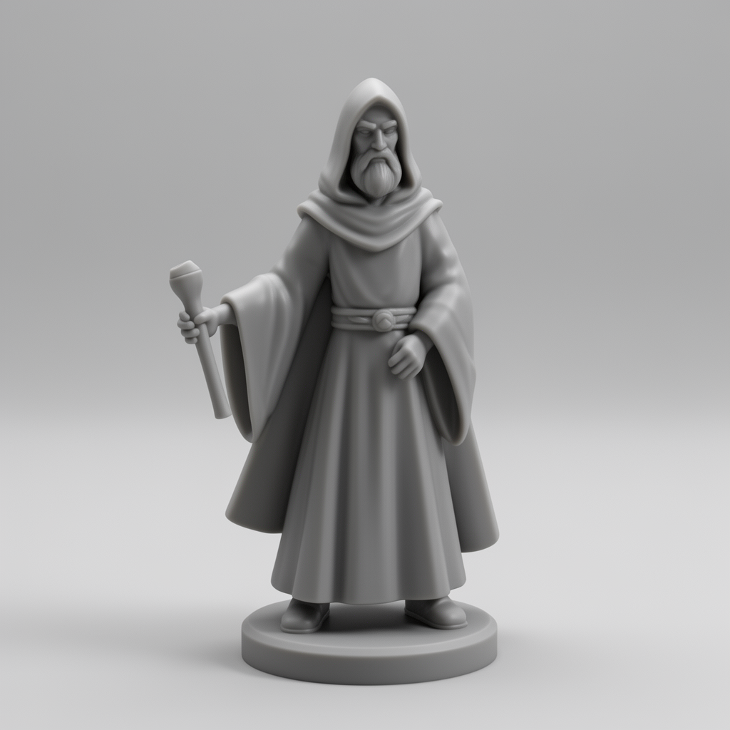 Simple Mage Miniature free 3D printable STL