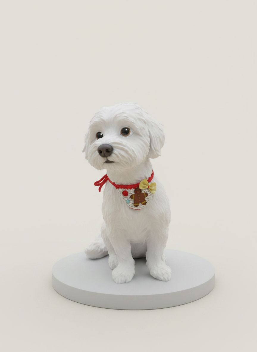 Maltese Dog Figurine free 3D printable STL