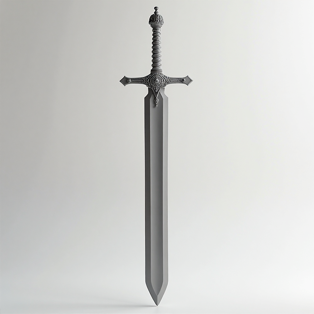 Medieval Sword Model free 3D printable STL