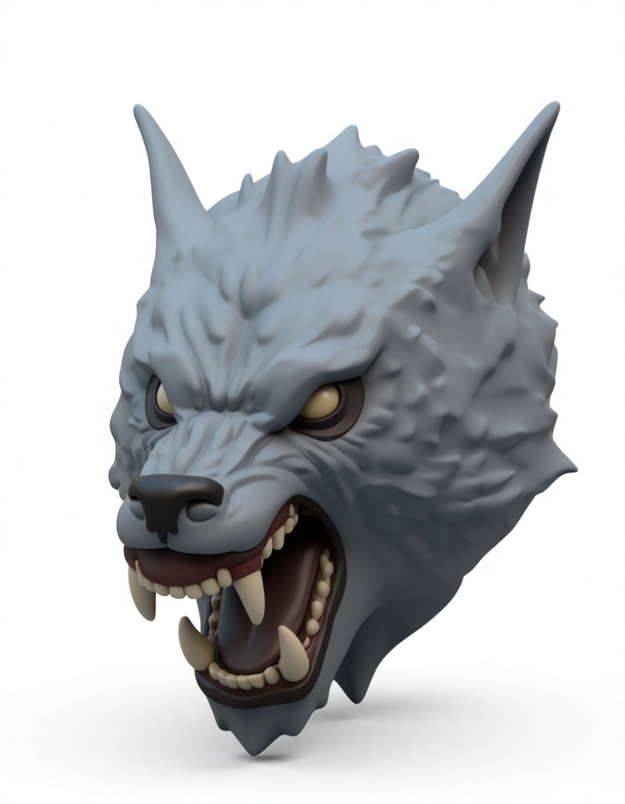 Werewolf Head Bust free 3D printable STL
