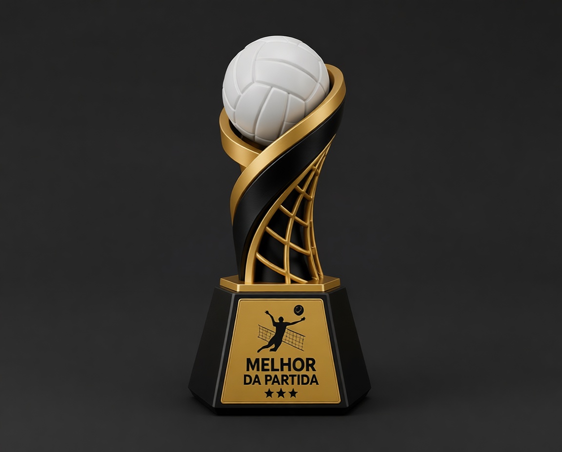 Volleyball Trophy Model free 3D printable STL