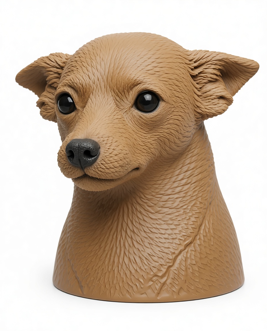 Chihuahua Dog Bust free 3D printable STL