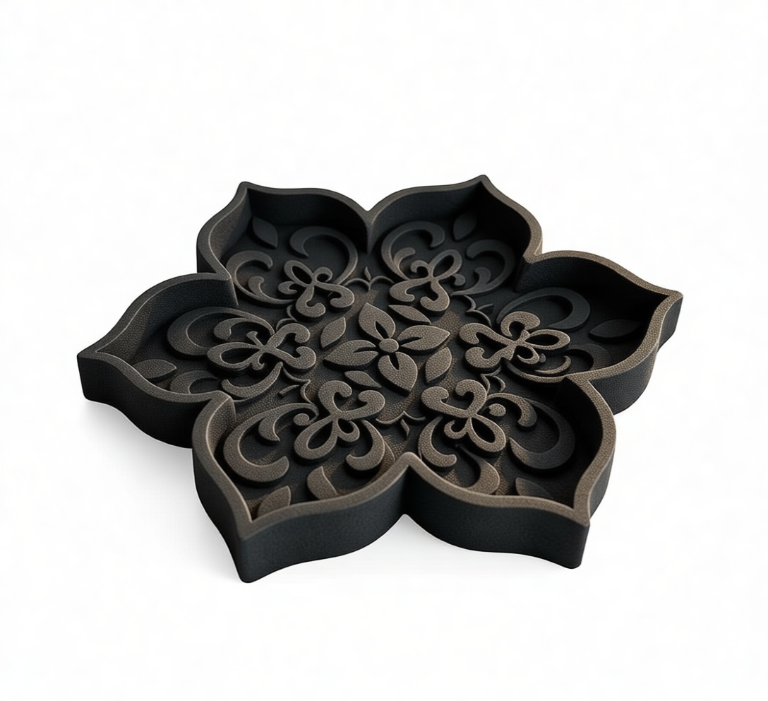 Floral Pattern Tray free 3D printable STL