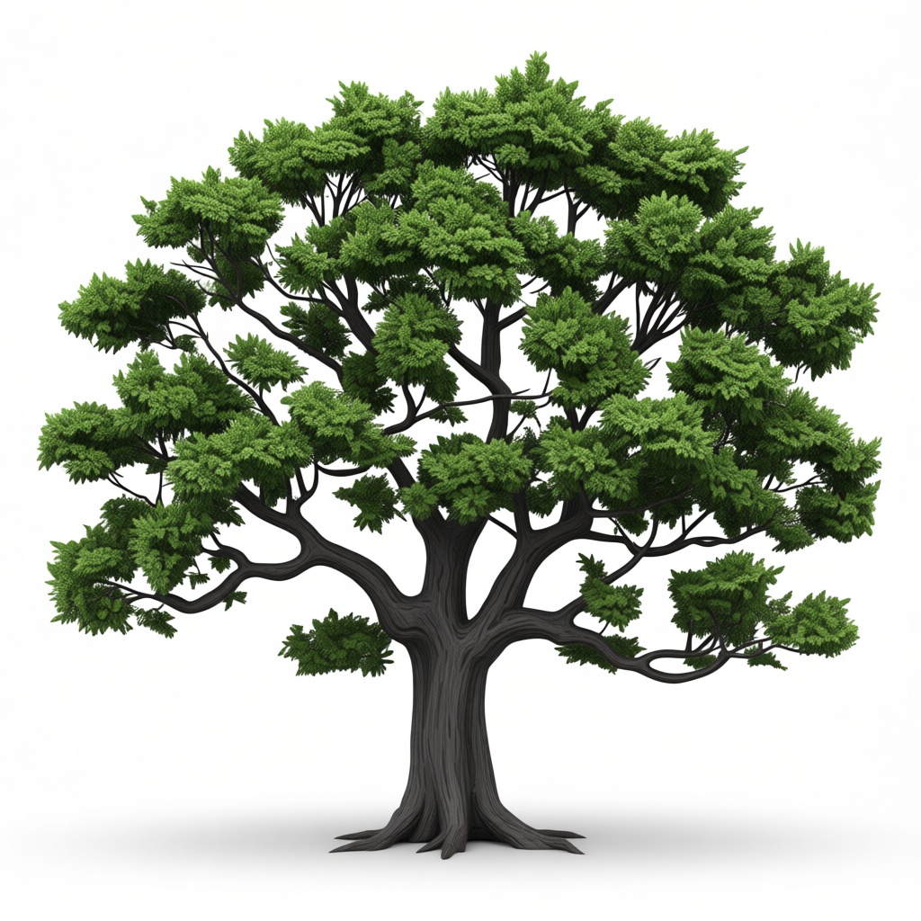 Oak Tree Model free 3D printable STL