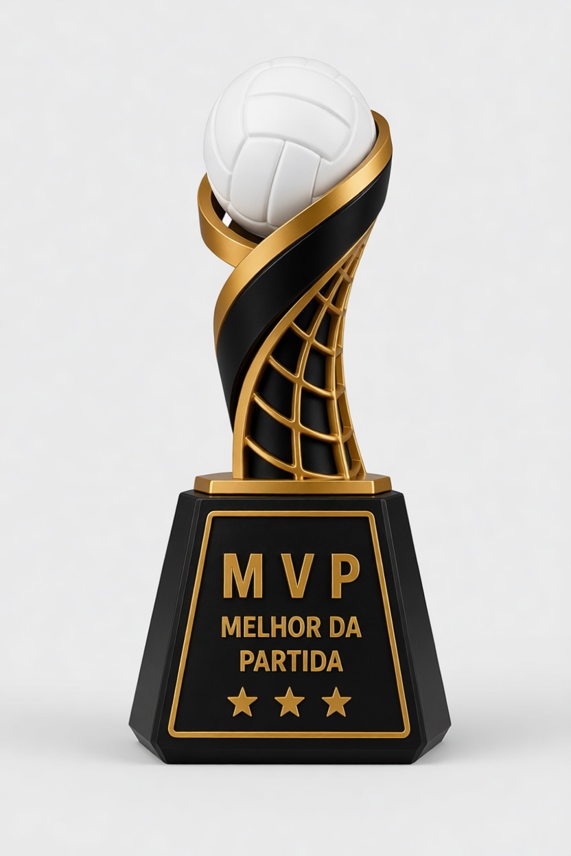 Volleyball MVP Trophy free 3D printable STL