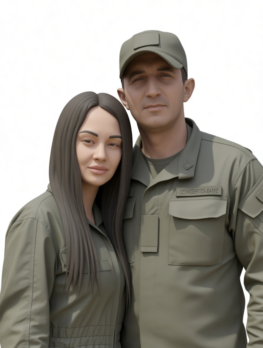 Military Couple Figurine free 3D printable STL