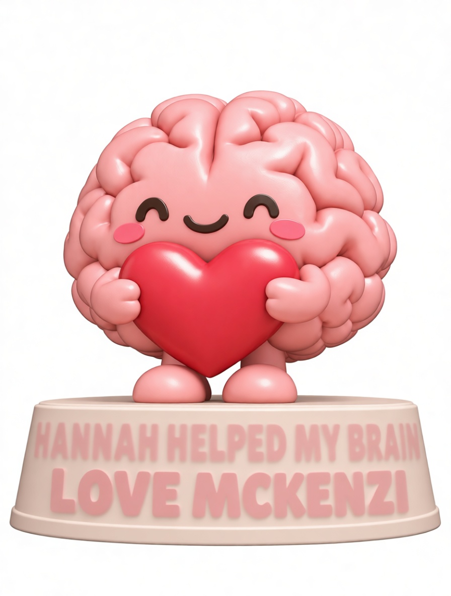 Cute Brain Figurine free 3D printable STL