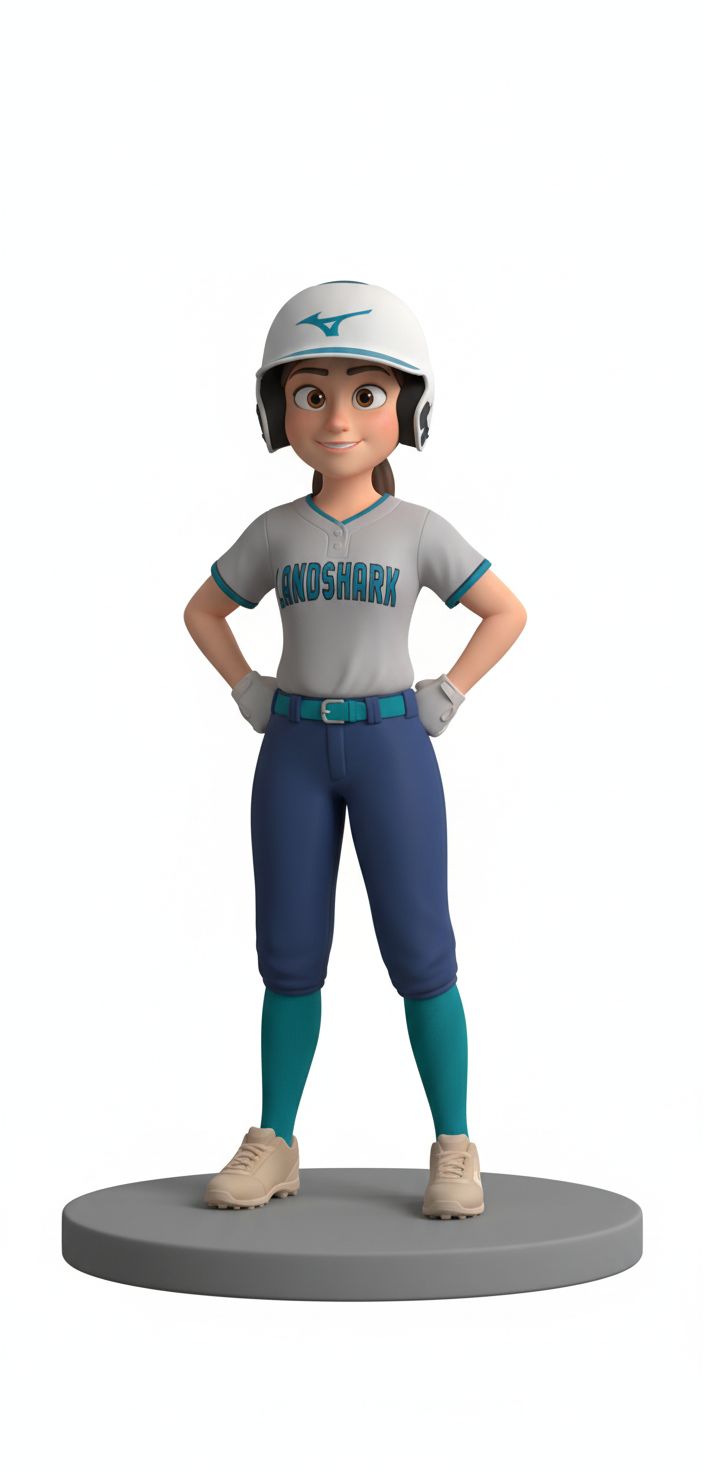 Softball Player Figurine free 3D printable STL