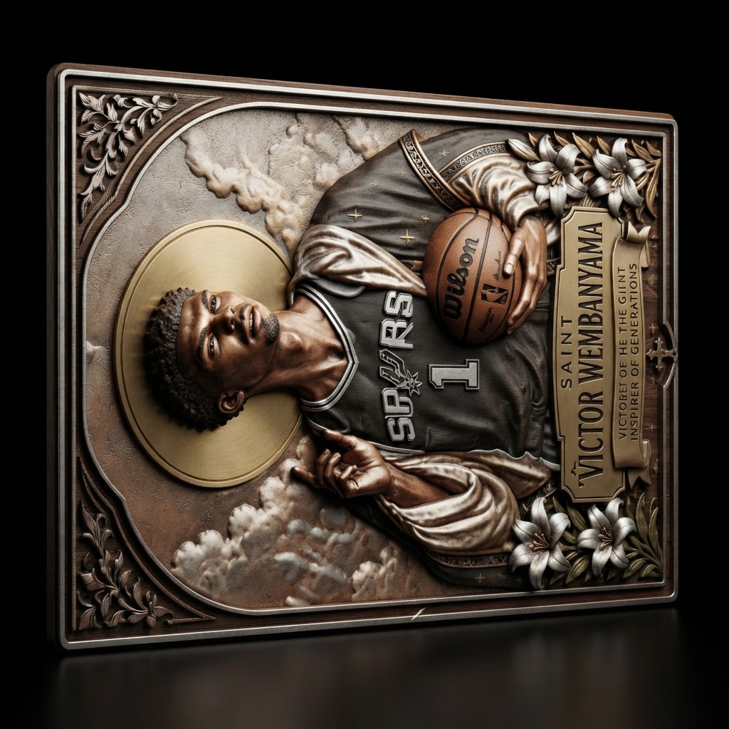 Victor Wembanyama Plaque free 3D printable STL