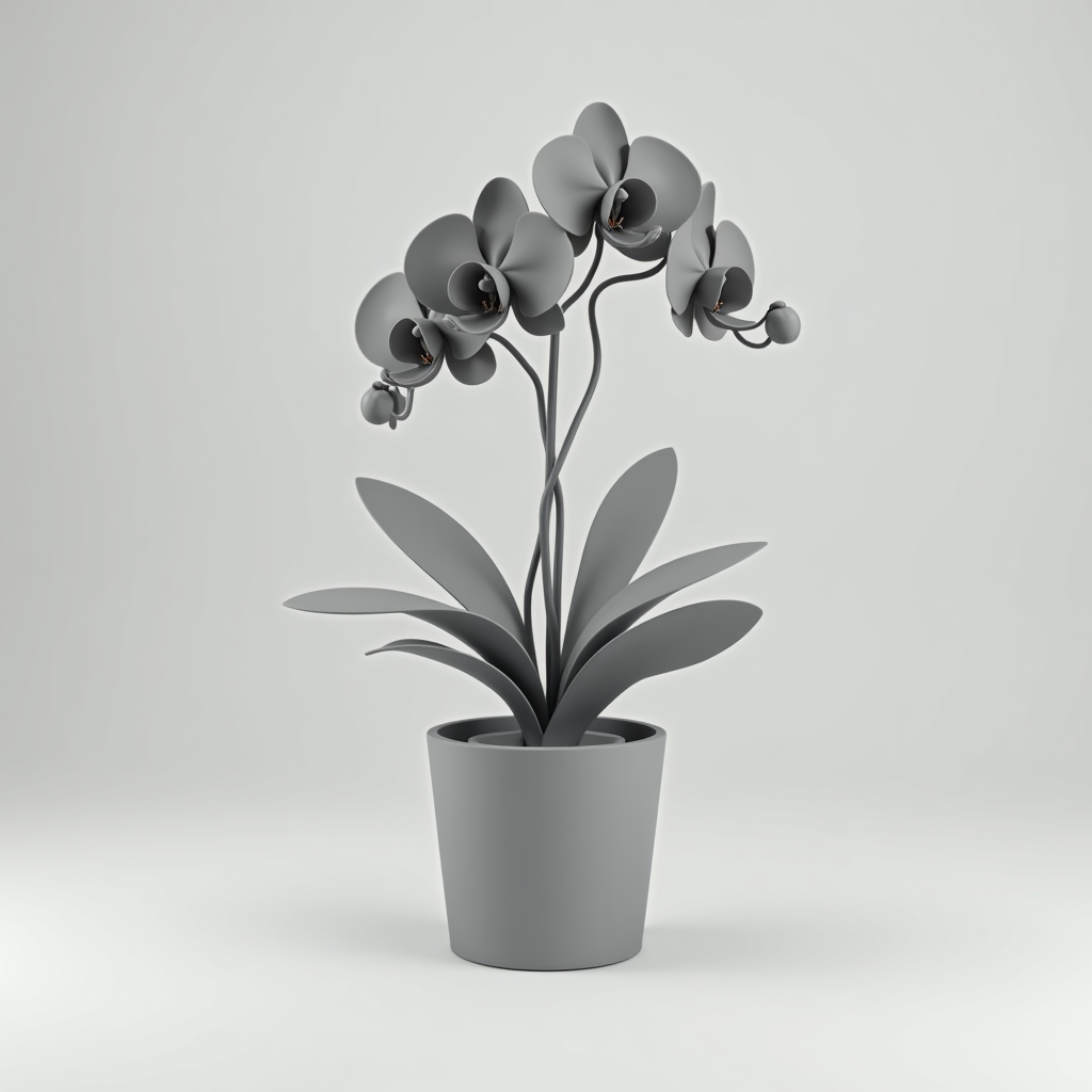 Mini Orchidea in Pot free 3D printable STL