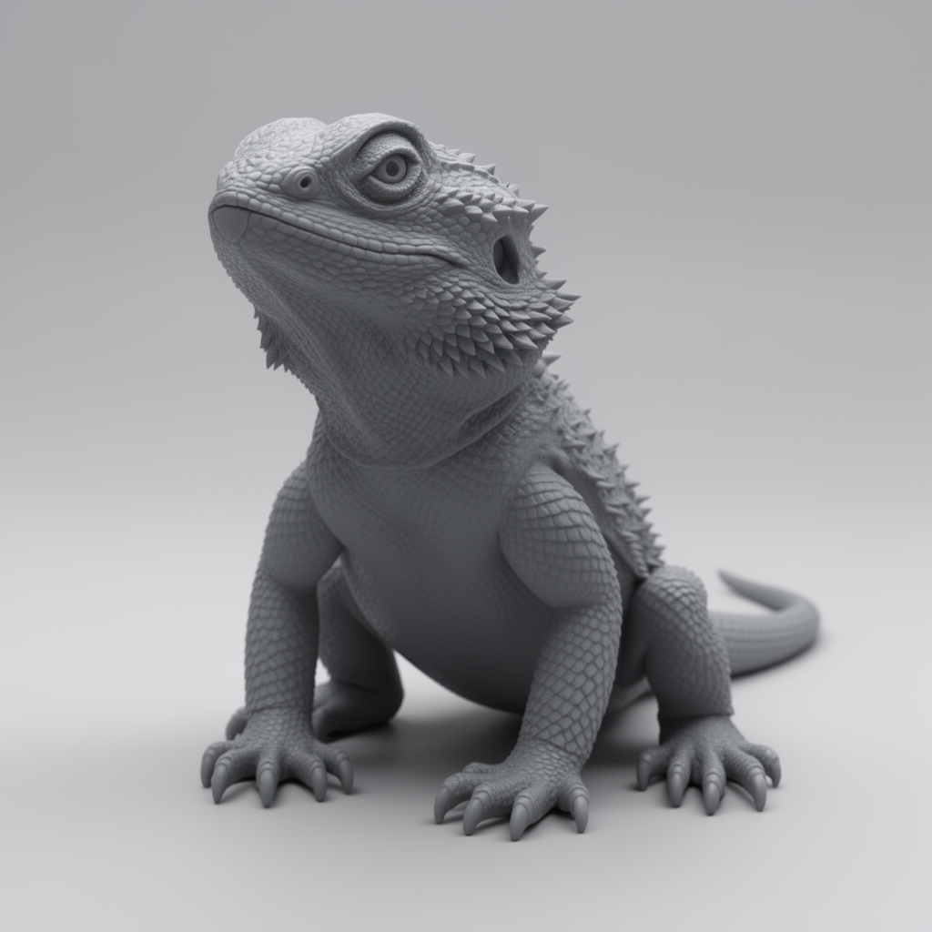 Bearded Dragon Statue free 3D printable STL