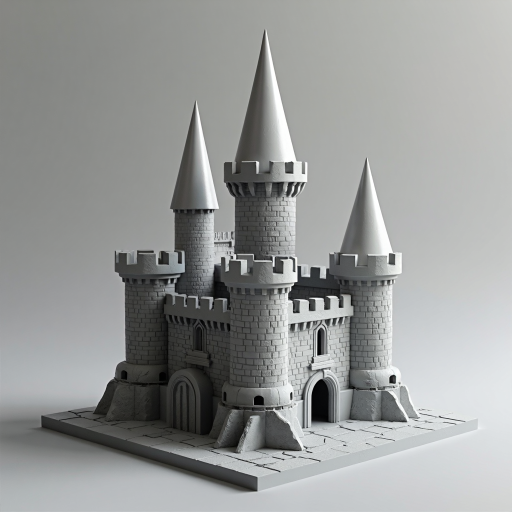 Medieval Castle Model free 3D printable STL