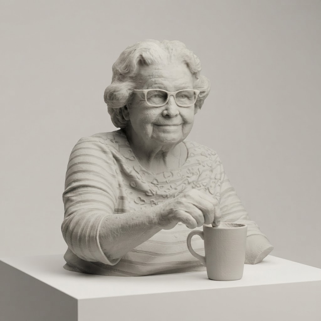 Elderly Woman Bust free 3D printable STL