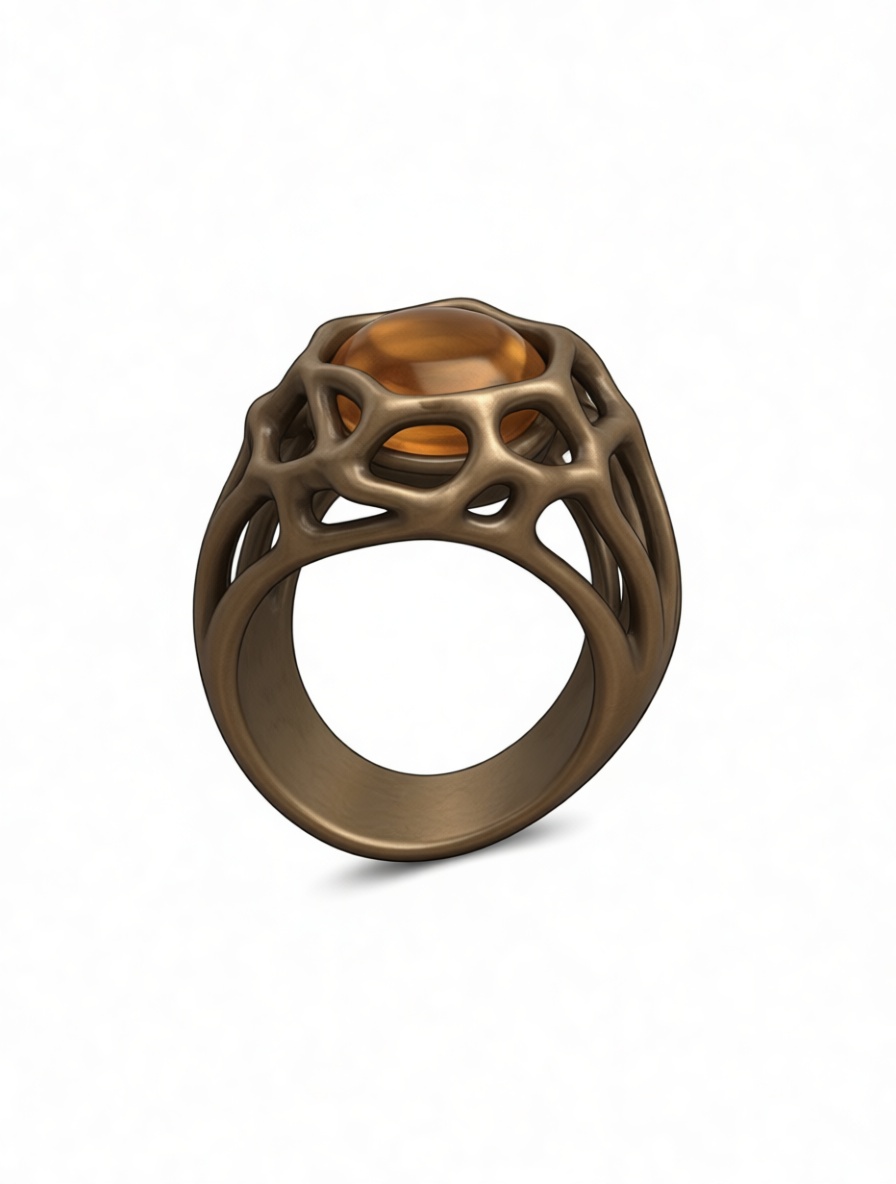 Abstract Organic Ring free 3D printable STL