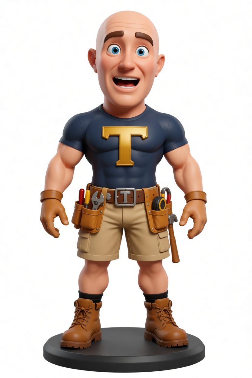 Handyman Cartoon Figurine free 3D printable STL