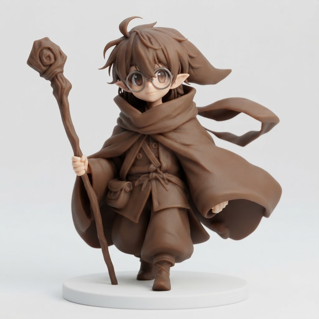 Elven Mage Figurine free 3D printable STL
