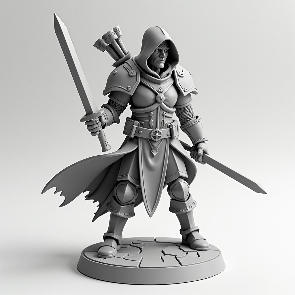 Warforged Rogue Miniature free 3D printable STL
