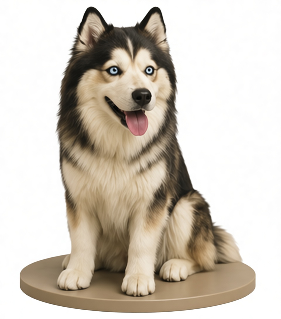 Siberian Husky Figurine free 3D printable STL