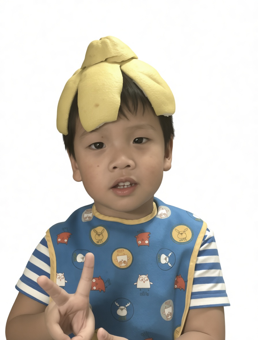 Child with Banana Peel Hat Figurine free 3D printable STL