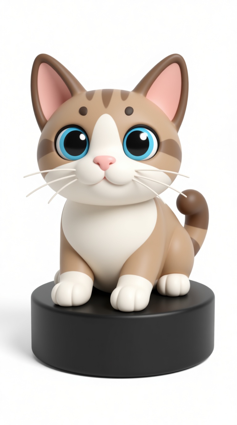 Tabby Cat Figurine free 3D printable STL