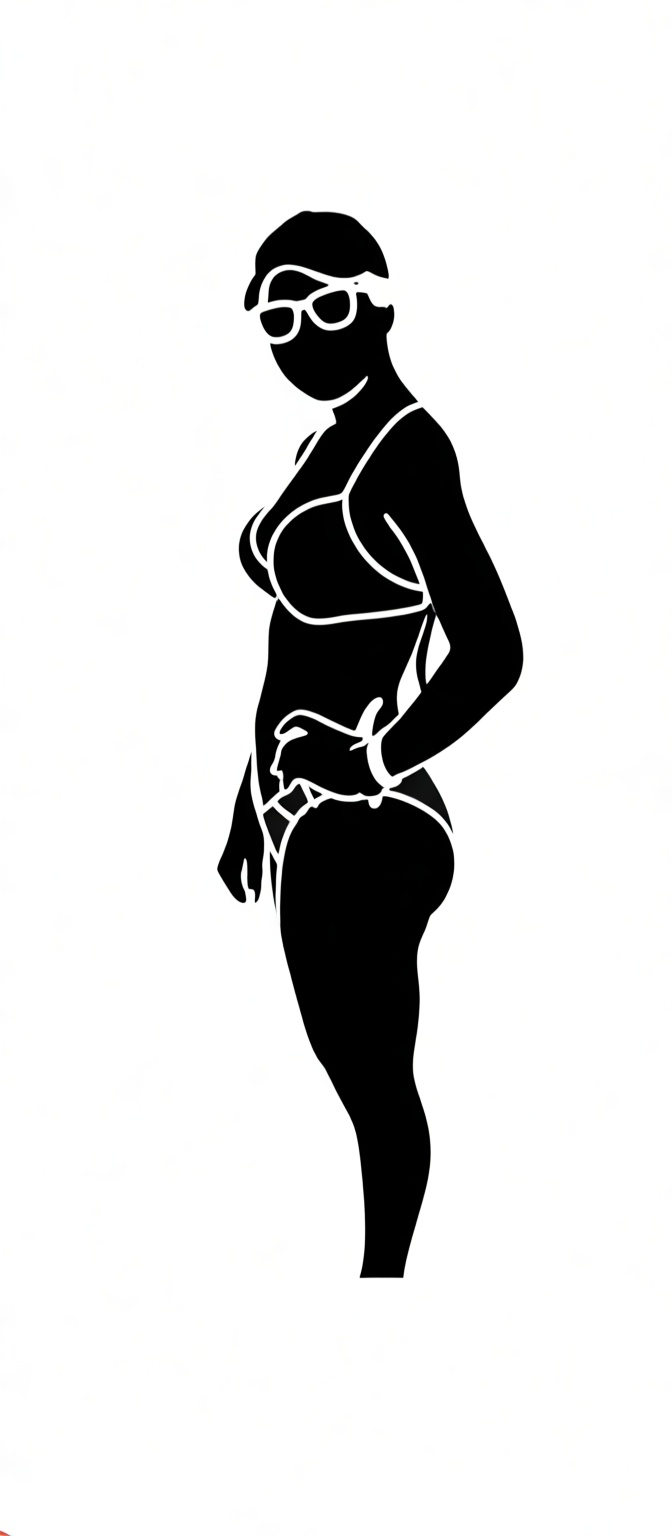 Woman in Bikini Silhouette free 3D printable STL