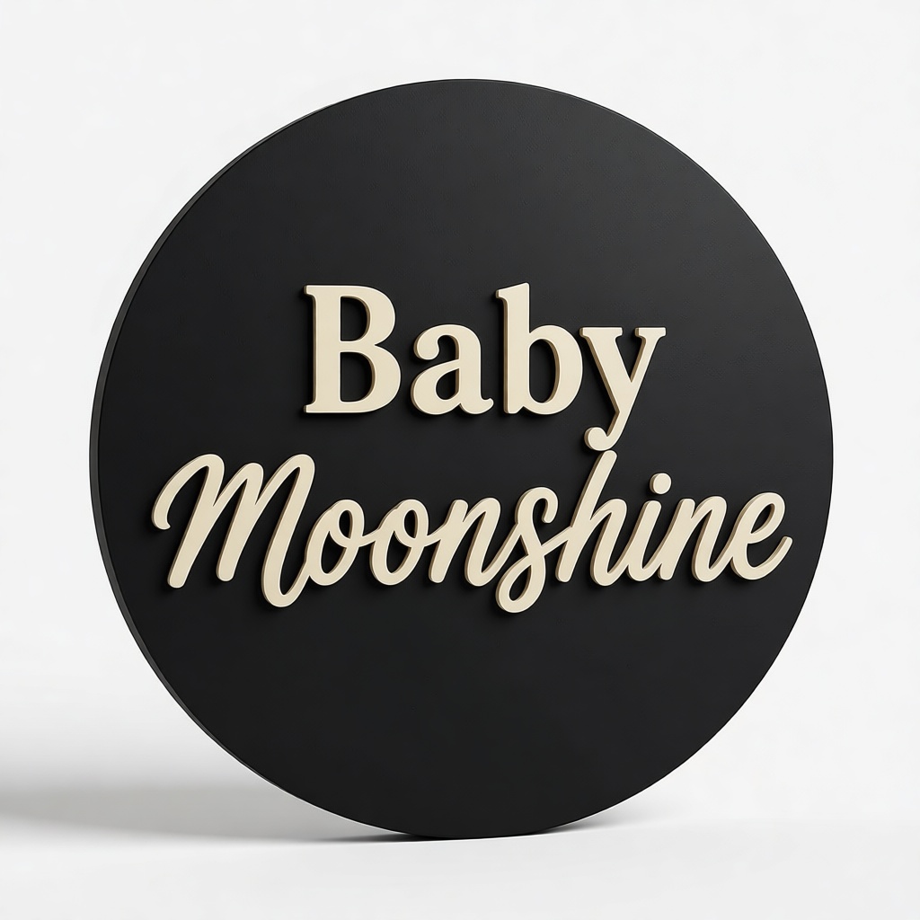 Baby Moonshine Sign - Free 3D Printable STL File