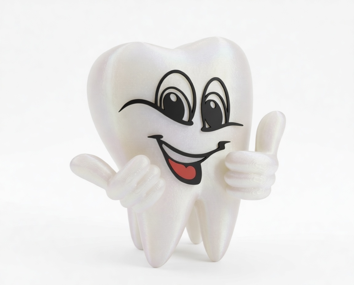Smiling Tooth Figurine free 3D printable STL