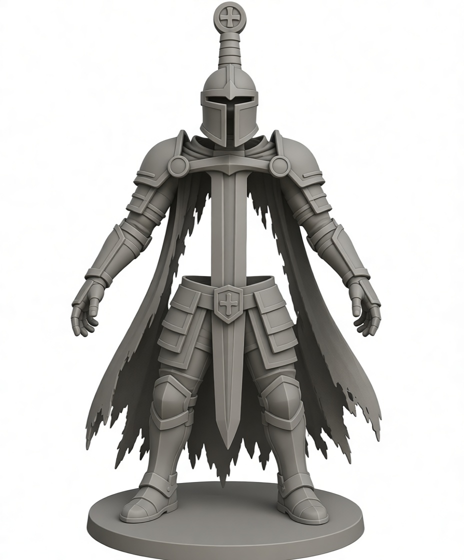 Medieval Knight Figurine free 3D printable STL