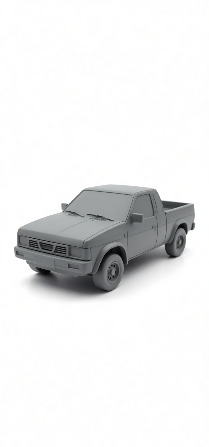 Nissan D21 Pickup Model free 3D printable STL