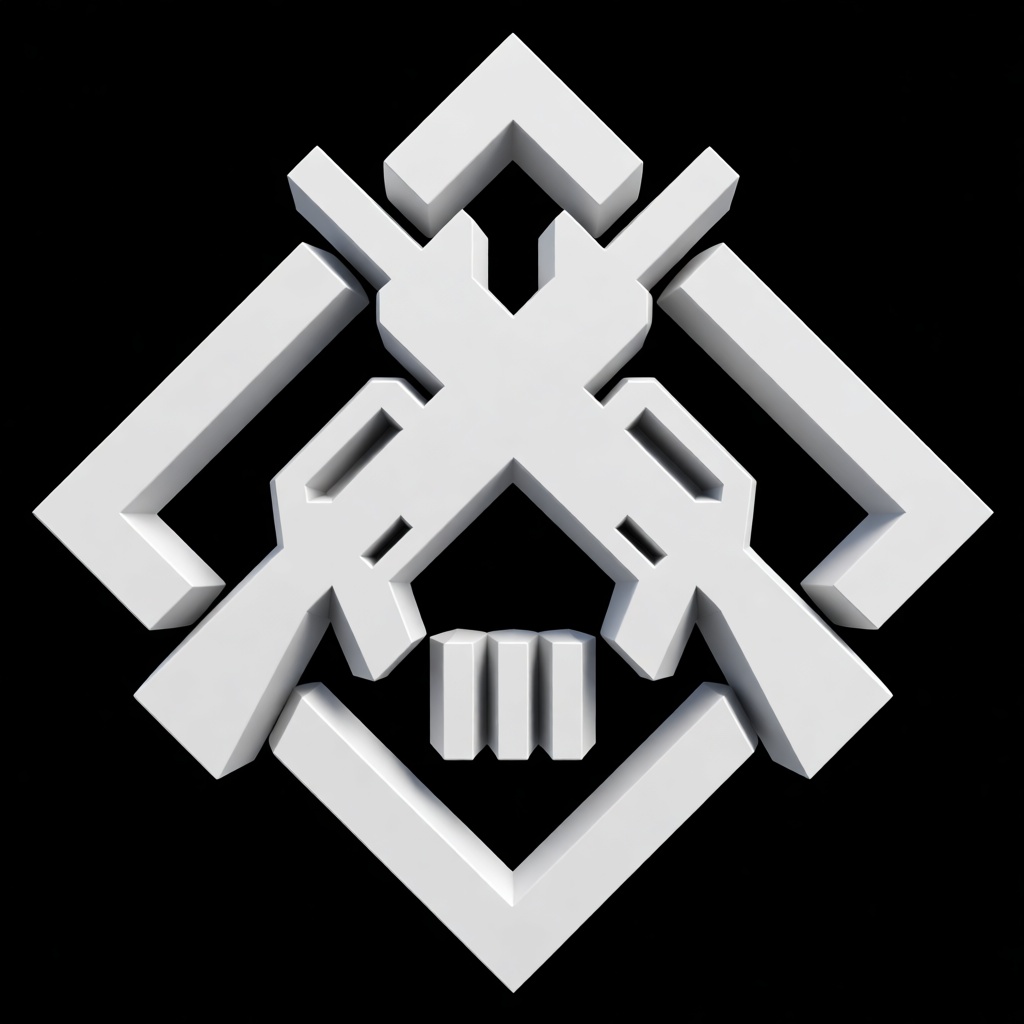 Crossed Rifles Emblem free 3D printable STL