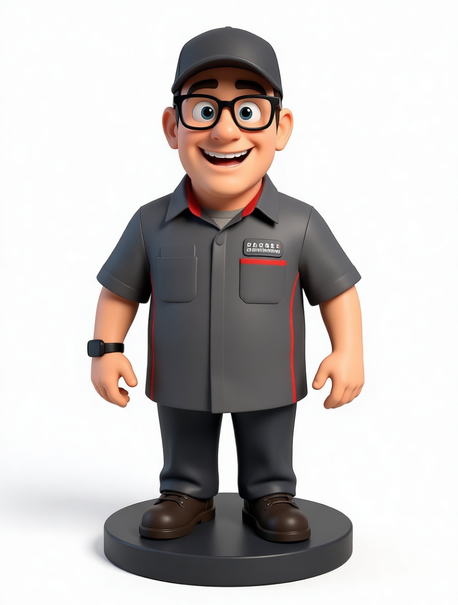 Cartoon Mechanic Figurine free 3D printable STL