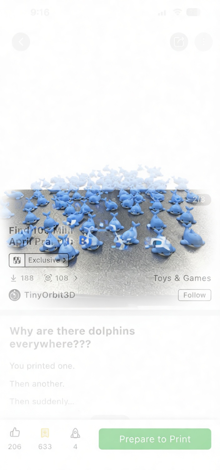 Mini Dolphin Figurine free 3D printable STL
