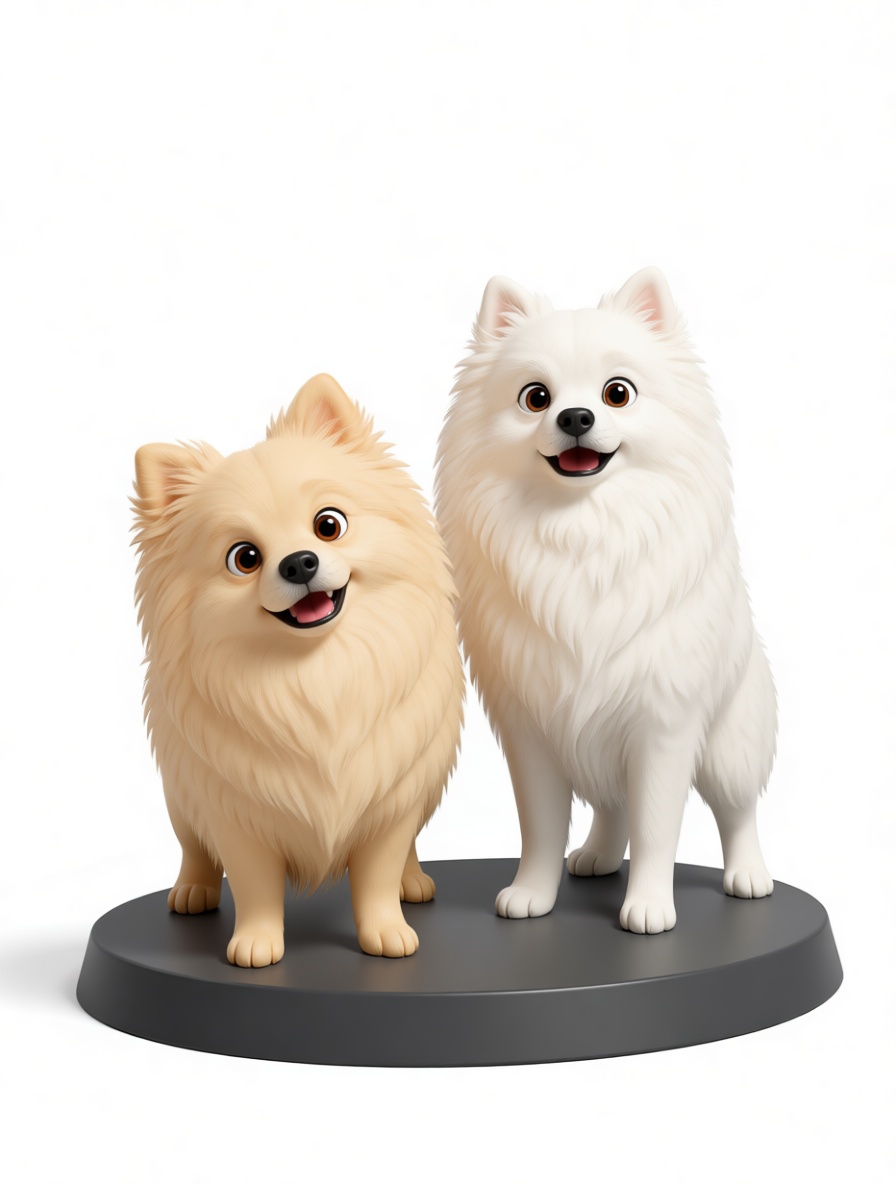 Pomeranian Dogs Figurine free 3D printable STL