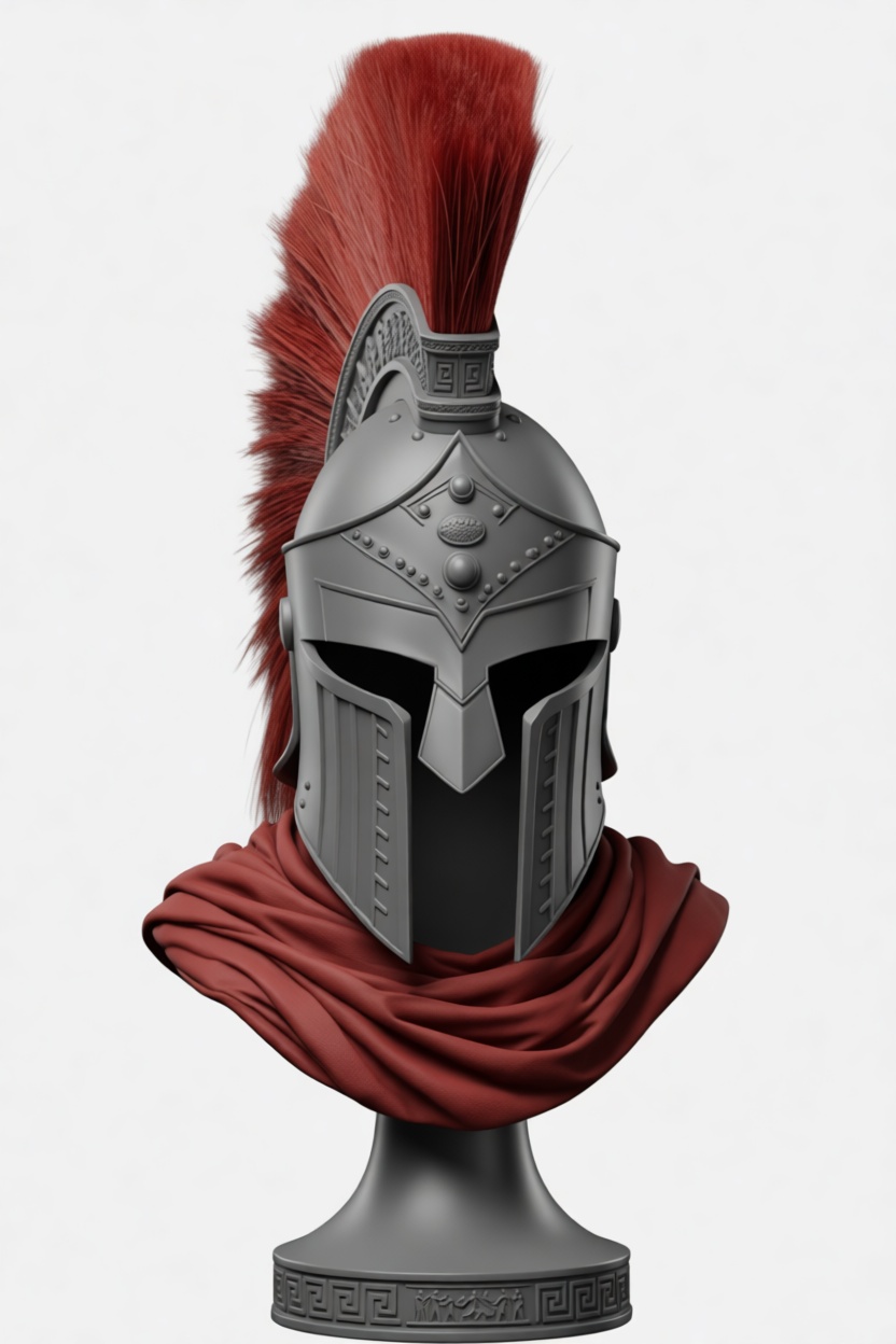 Roman Centurion Helmet Bust free 3D printable STL