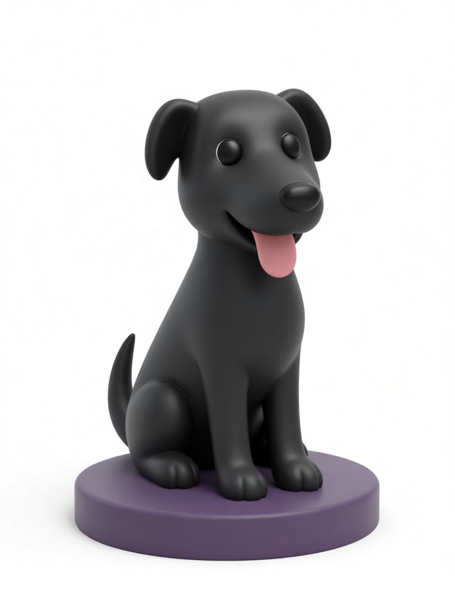 Black Labrador Figurine free 3D printable STL