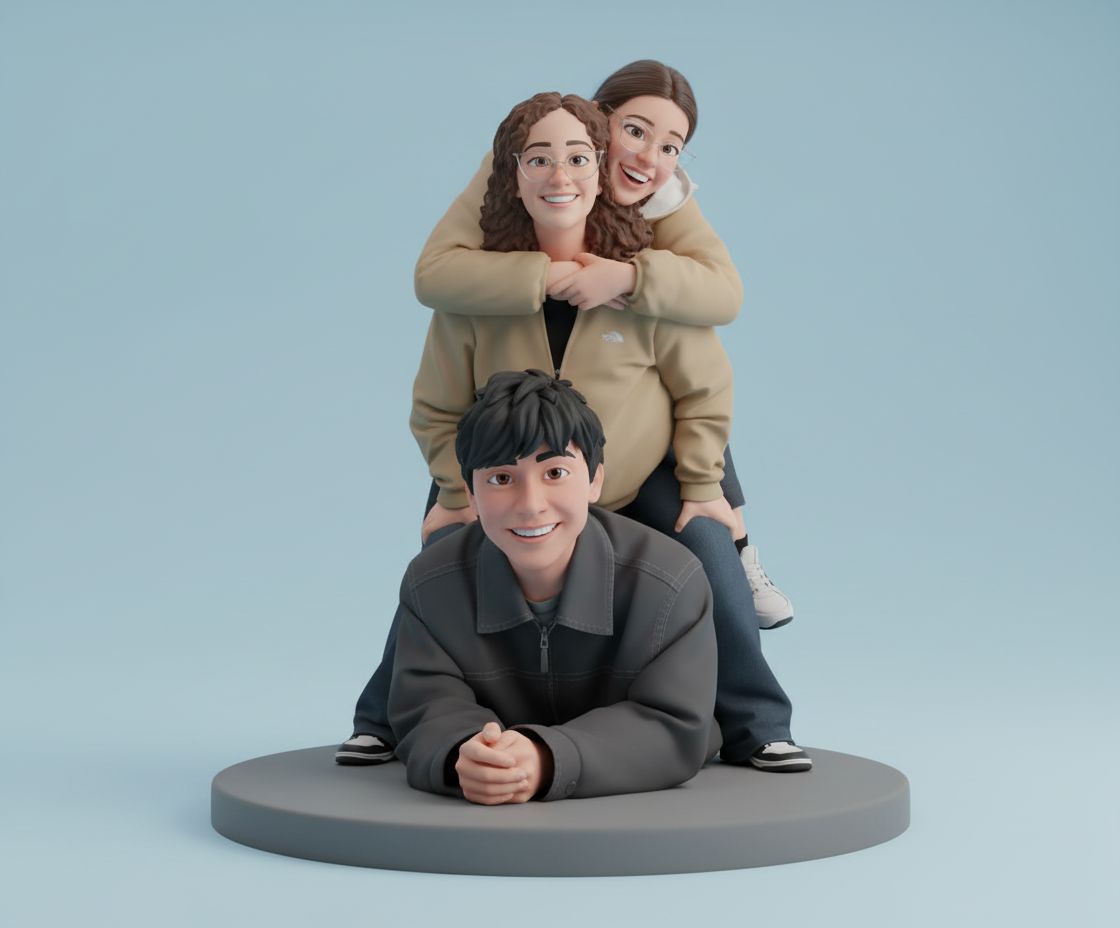 Group Friends Figurine free 3D printable STL