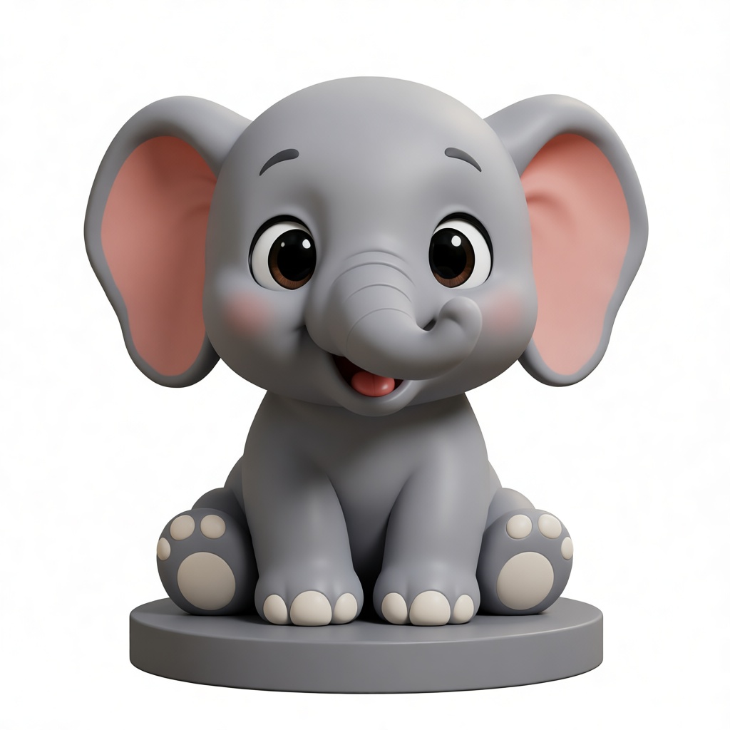 Baby Elephant Figurine free 3D printable STL