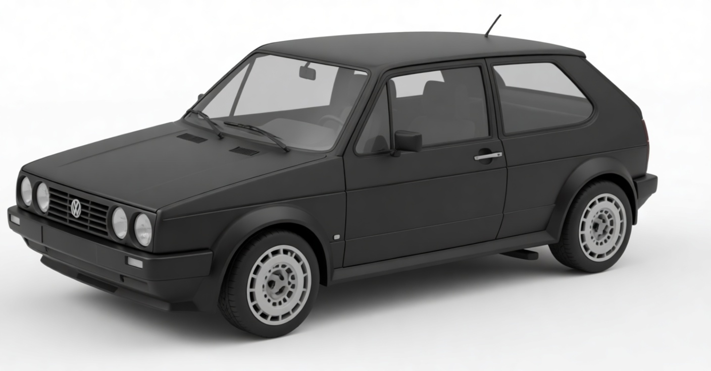 Volkswagen Golf Mk2 Model free 3D printable STL