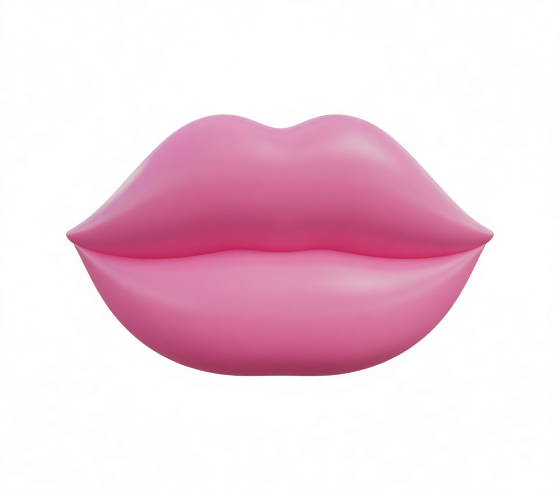 Pink Lips Sculpture free 3D printable STL