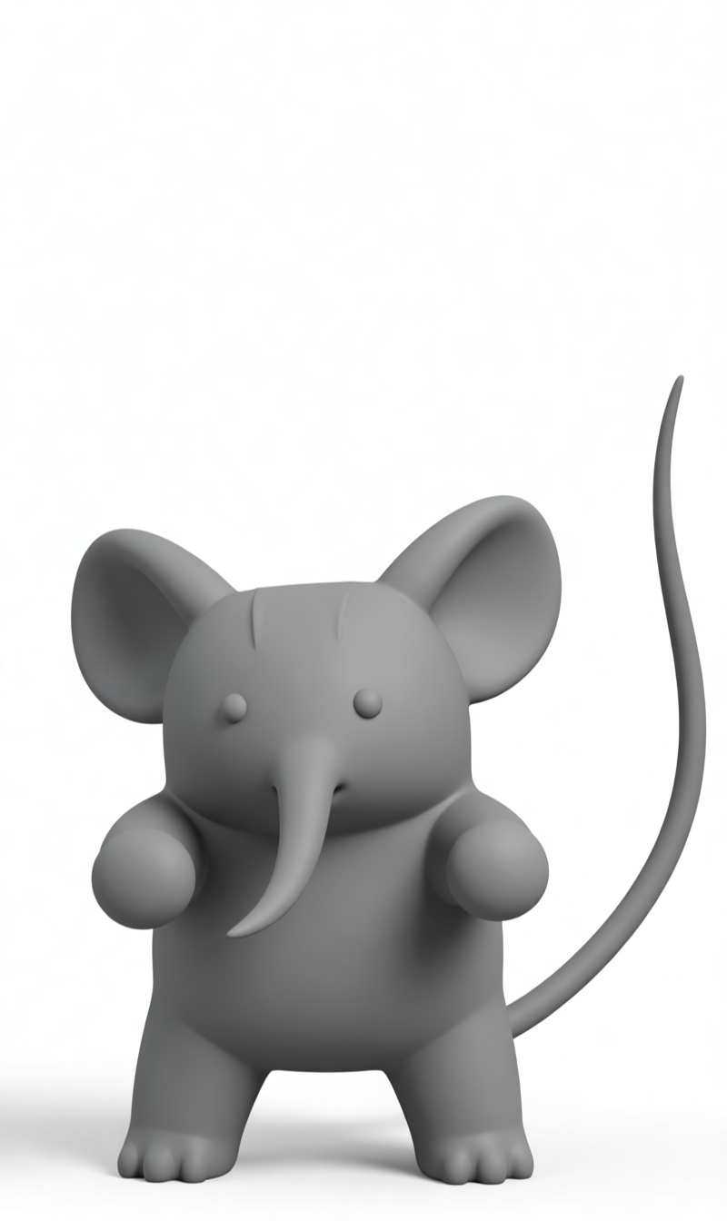 Cartoon Mouse Figurine free 3D printable STL