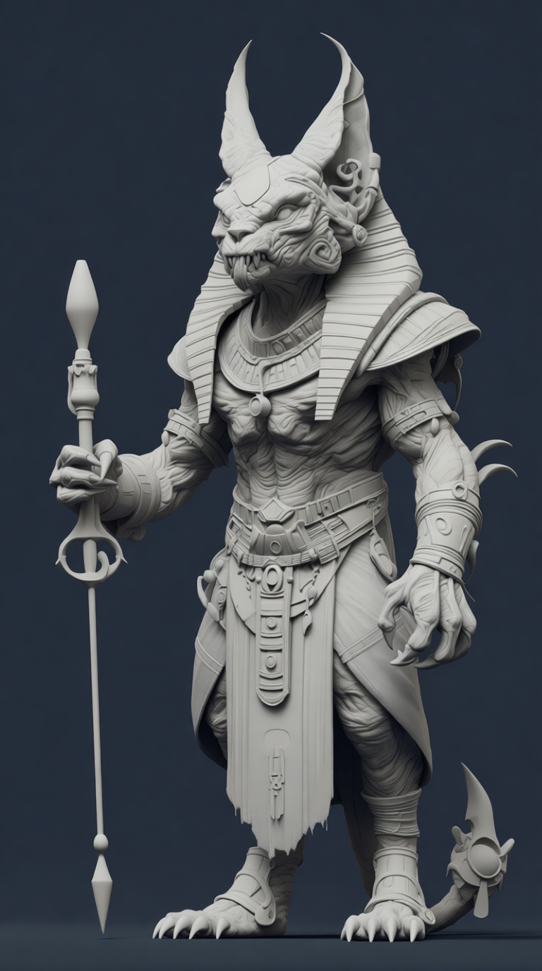 Anubis Warrior Figurine free 3D printable STL