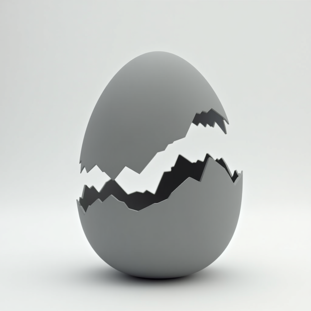 Crackable Easter Egg Model free 3D printable STL