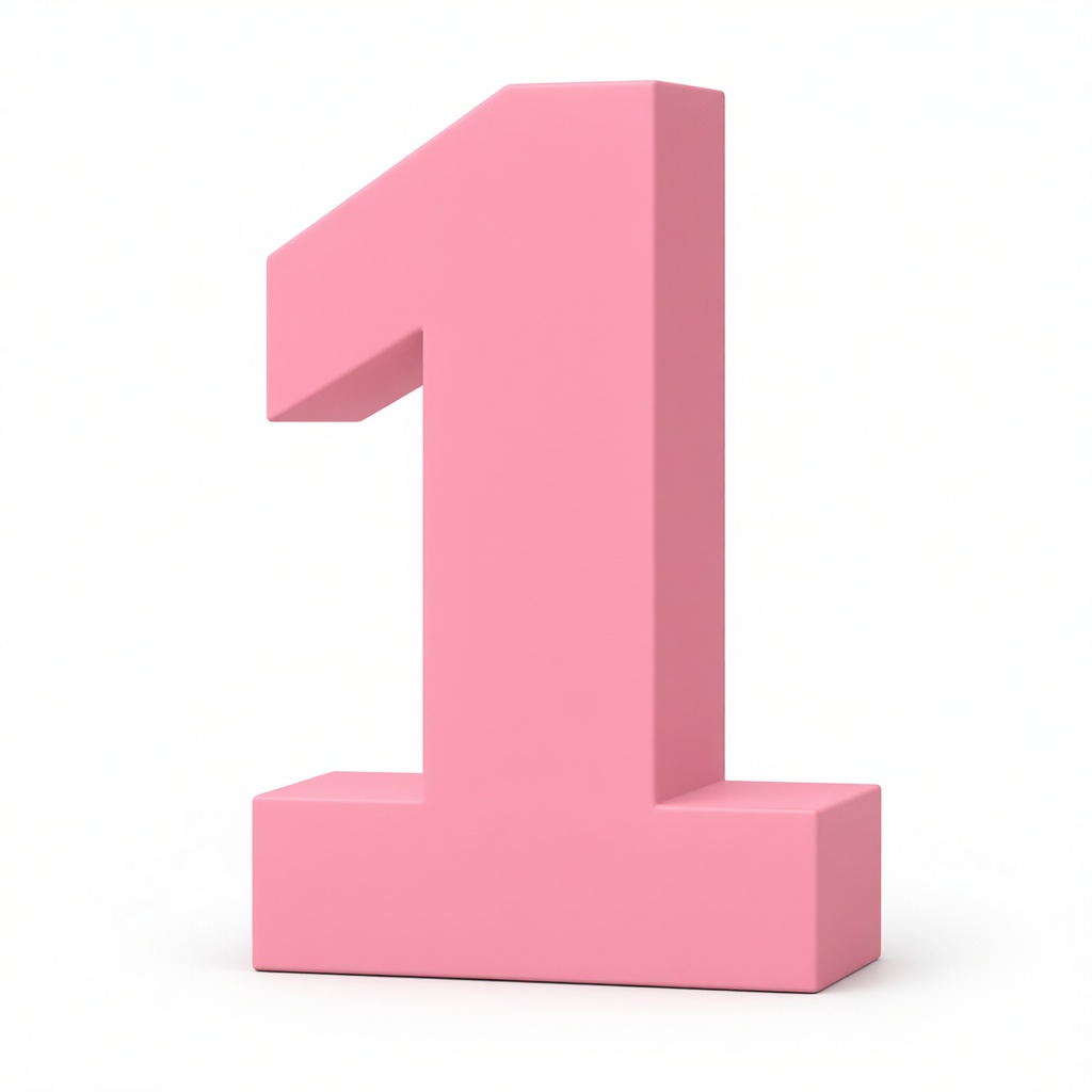 Number One Sculpture free 3D printable STL
