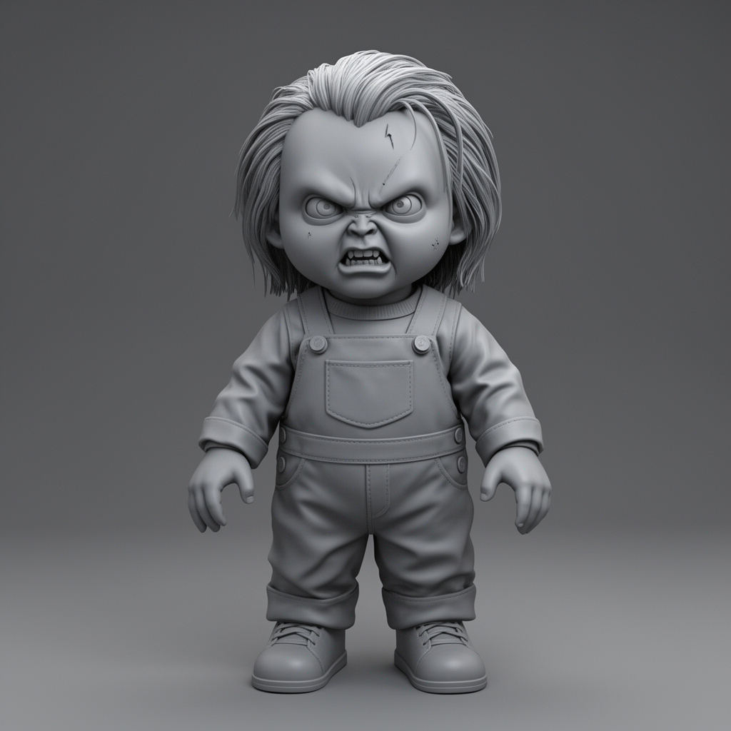 Angry Chucky Doll Figurine free 3D printable STL