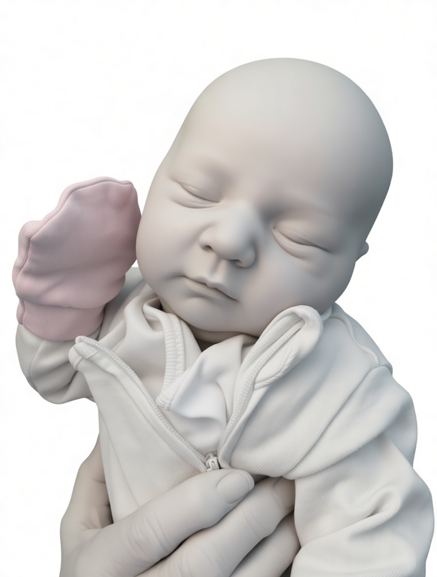 Sleeping Newborn Baby Figurine free 3D printable STL