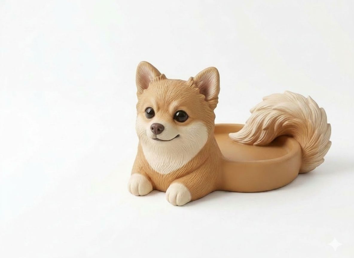 Pomeranian Dog Figurine free 3D printable STL