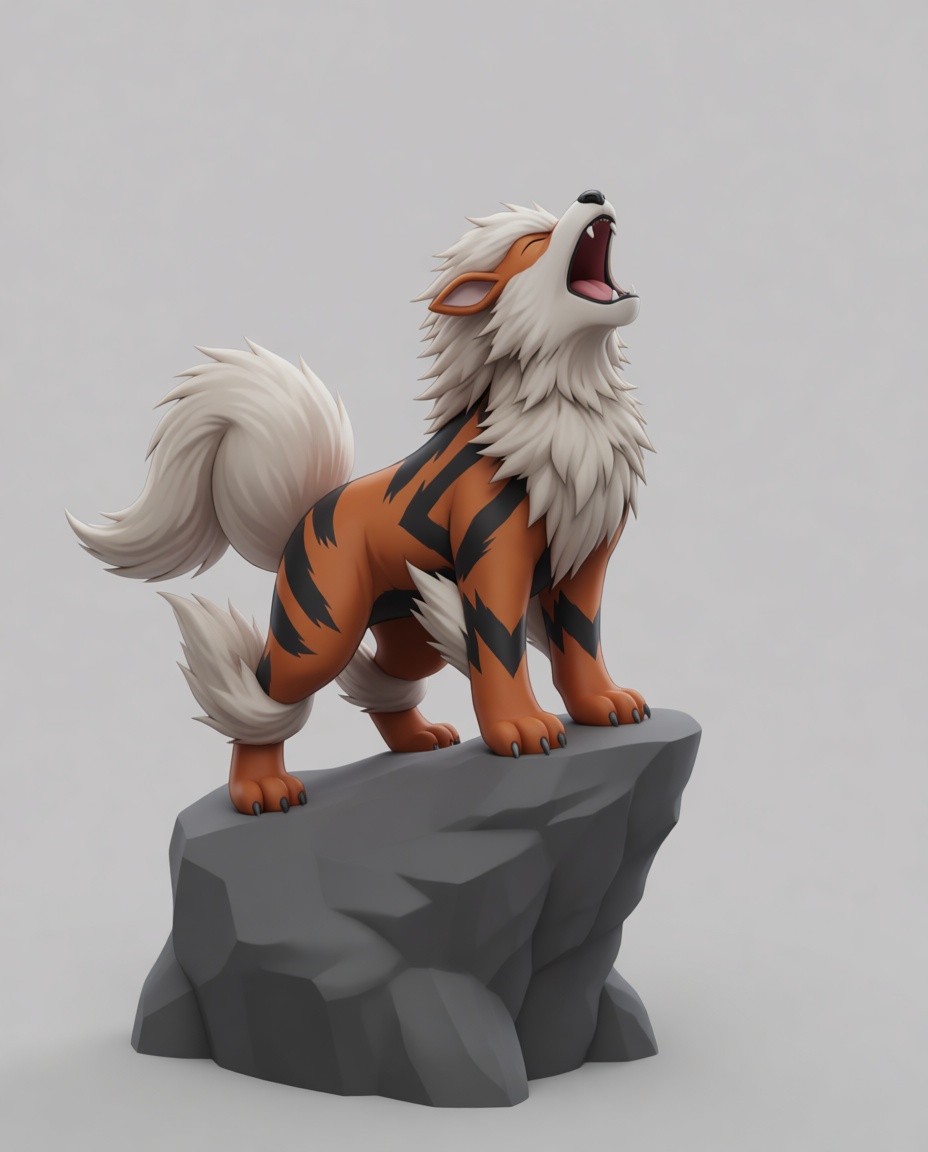 Arcanine Figurine free 3D printable STL
