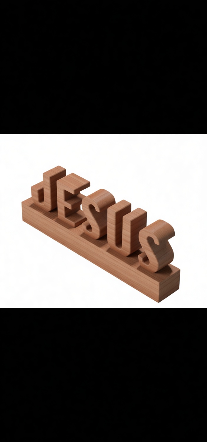 Jesus Wooden Sign free 3D printable STL