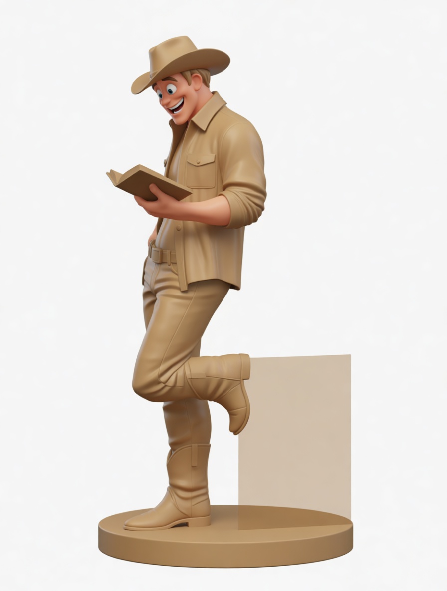 Goofy Cowboy Figurine free 3D printable STL